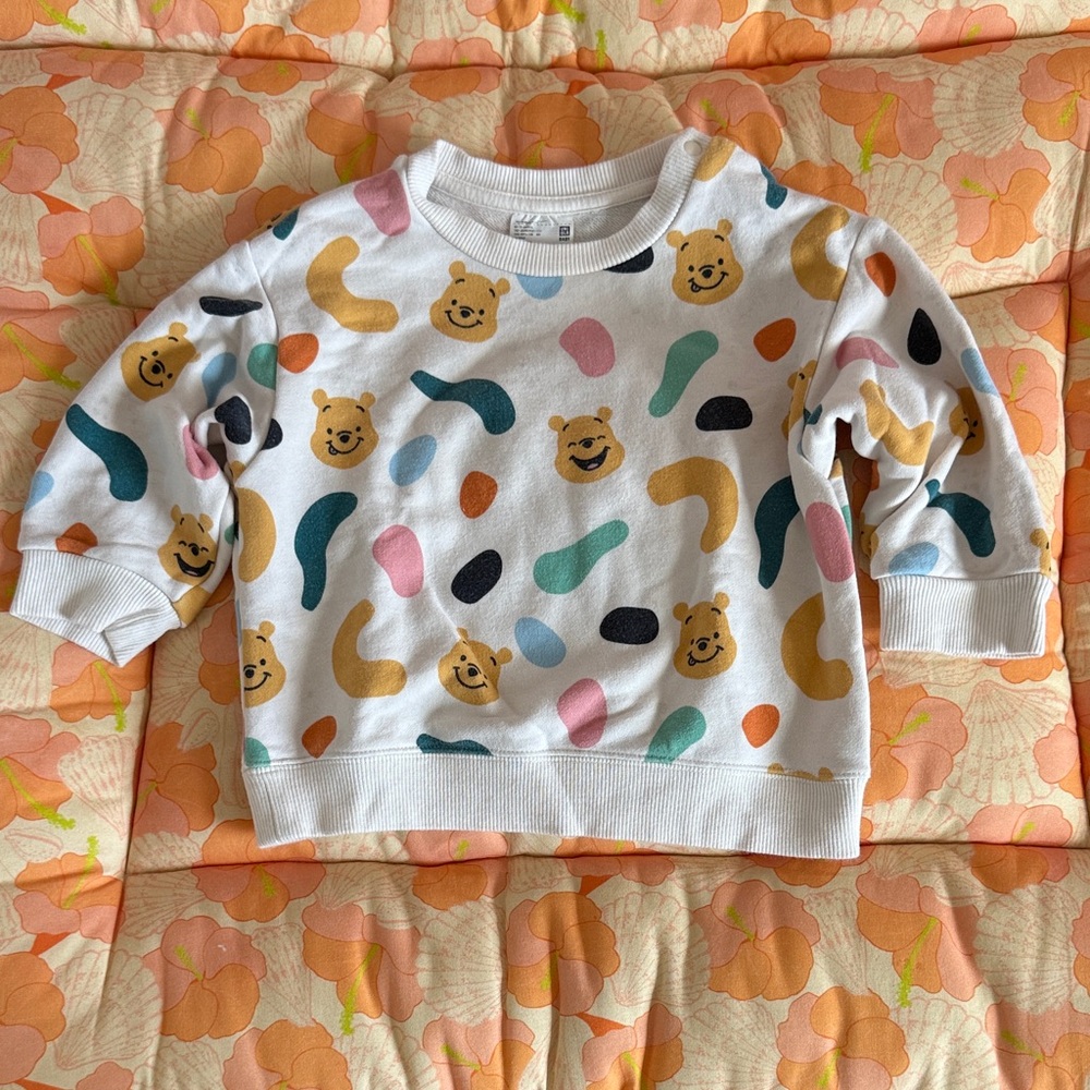 Uniqlo Kids Multicolor Bear Print Sweatshirt